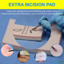 Load image into Gallery viewer, Suture Practice Kit by SurgicalSim® with additional Pre-marked Suture Pad