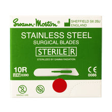 Load image into Gallery viewer, Swann Morton No.10R Stainless Steel Sterile Blade Ultra Slim Dermaplaning/ Podiatry (Choose Quantity)