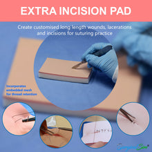 Load image into Gallery viewer, Suture Practice Kit by SurgicalSim® with additional Long Length Suture Pad