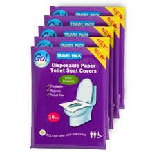 Load image into Gallery viewer, Go!Hygiene™ 50 Disposable Paper Toilet Seat Covers - Potty Training