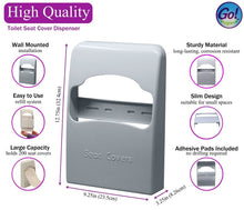 Load image into Gallery viewer, Go!Hygiene™ White Dispenser for Disposable Paper Toilet Seat Covers with 1 Refill Pack included