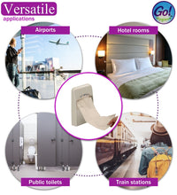 Load image into Gallery viewer, Go!Hygiene™ White Dispenser for Disposable Paper Toilet Seat Covers with 1 Refill Pack included