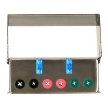 Load image into Gallery viewer, Aphelion Dental Implant Instrument Organiser Box - 6 Holes: Black x 2 Pink x 2 Green x 2 Silicone Plug-ins
