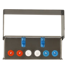 Load image into Gallery viewer, Aphelion Dental Implant Instrument Organiser Box - 6 Holes: Orange x 2 White x 2 Blue x 2  Silicone Plug-ins