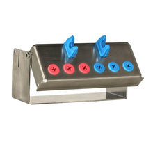 Load image into Gallery viewer, Aphelion Dental Implant Instrument Organiser Box - 6 Holes: Pink x 3 Blue x 3 Silicone Plug-ins