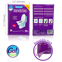 Load image into Gallery viewer, Go!Hygiene™ Disposable Paper Toilet Seat Covers Packs of 10pcs - Choose quantity
