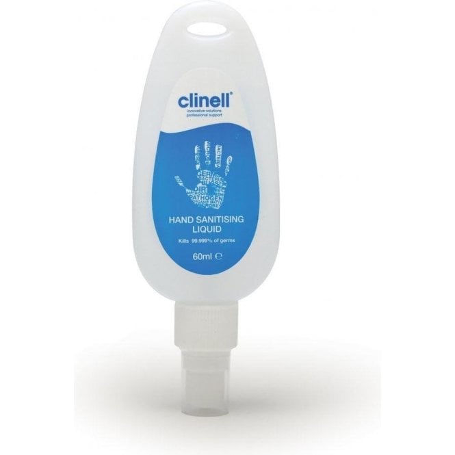 24 Pack Clinell Hand Sanitising Liquid Spray 60ml (CFA60UK) - EXPIRY 020422