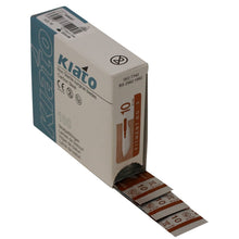 Load image into Gallery viewer, KIATO No.10 NON-STERILE SWEDISH Carbon Steel Curved Cutting Edge Ultra Thin Sharp Surgical Scalpel Blades Individually Wrapped in Foils High Quality Disposable 100-count Box