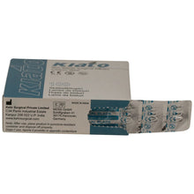 Load image into Gallery viewer, KIATO No.10A NON-STERILE SWEDISH Carbon Steel Straight Pointed Tip Cutting Edge Ultra Thin Sharp Surgical Scalpel Blades Individually Wrapped in Foils High Quality Disposable 100-count Box