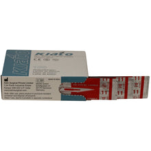 Load image into Gallery viewer, KIATO No.11P NON-STERILE SWEDISH Carbon Steel Triangular Straight Cutting Edge Ultra Thin Sharp Surgical Scalpel Blades Individually Sealed Foils High Quality Disposable 100-count Box