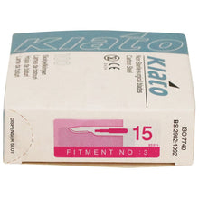 Load image into Gallery viewer, KIATO No.10 NON-STERILE SWEDISH Carbon Steel Curved Cutting Edge Ultra Thin Sharp Surgical Scalpel Blades Individually Wrapped in Foils High Quality Disposable 100-count Box