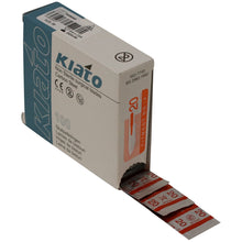 Load image into Gallery viewer, KIATO No.20 NON-STERILE SWEDISH Carbon Steel Long Edge Cutting Edge Ultra Thin Sharp Surgical Scalpel Blades Individually Wrapped in Foils High Quality Disposable 100-count Box