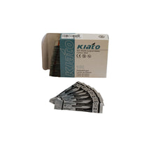 Load image into Gallery viewer, KIATO No.22 NON-STERILE SWEDISH Carbon Steel Long Edge Cutting Edge Ultra Thin Sharp Surgical Scalpel Blades Individually Wrapped in Foils High Quality Disposable 100-count Box