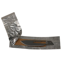 Load image into Gallery viewer, KIATO No.22 NON-STERILE SWEDISH Carbon Steel Long Edge Cutting Edge Ultra Thin Sharp Surgical Scalpel Blades Individually Wrapped in Foils High Quality Disposable 100-count Box