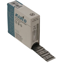 Load image into Gallery viewer, KIATO No.24 NON-STERILE SWEDISH Carbon Steel Semi Circular Cutting Edge Ultra Thin Sharp Surgical Scalpel Blades Individually Wrapped in Foils High Quality Disposable 100-count Box