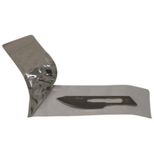 Load image into Gallery viewer, KIATO No.24 NON-STERILE SWEDISH Carbon Steel Semi Circular Cutting Edge Ultra Thin Sharp Surgical Scalpel Blades Individually Wrapped in Foils High Quality Disposable 100-count Box