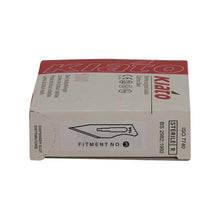 Load image into Gallery viewer, KIATO No.10A STERILE SWISS Carbon Steel Straight Pointed Tip Cutting Edge Ultra Thin Sharp Surgical Scalpel Blades Individually Wrapped in Foils High Quality Disposable 100-count Box