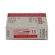 Load image into Gallery viewer, KIATO No.11 STERILE SWISS Carbon Steel Triangular Straight Cutting Edge Ultra Thin Sharp Surgical Scalpel Blades Individually Wrapped in Foils High Quality Disposable 100-count Box