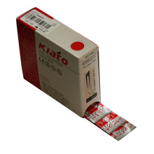 Load image into Gallery viewer, KIATO No.12D STERILE SWISS Carbon Steel Crescent Shape Cutting Edge Ultra Thin Sharp Surgical Scalpel Blades Individually Wrapped in Foils High Quality Disposable 100-count Box