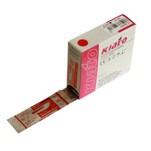 Load image into Gallery viewer, KIATO No.20 STERILE SWISS Carbon Steel Long Edge Cutting Edge Ultra Thin Sharp Surgical Scalpel Blades Individually Wrapped in Foils High Quality Disposable 100-count Box