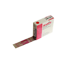 Load image into Gallery viewer, KIATO No.25 STERILE SWISS Carbon Steel Semi Circular Cutting Edge Ultra Thin Sharp Surgical Scalpel Blades Individually Wrapped in Foils High Quality Disposable 100-count Box