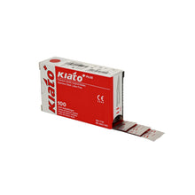 Load image into Gallery viewer, KIATO No.11 STERILE SWISS Stainless Steel Triangular Straight Cutting Edge Ultra Thin Sharp Surgical Scalpel Blades Individually Wrapped in Foils High Quality Disposable 100-count Box