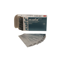 Load image into Gallery viewer, KIATO No.26 STERILE SWISS Stainless Steel Fine Point Diagonal Cutting Edge Ultra Thin Sharp Surgical Scalpel Blades Individually Wrapped in Foils High Quality Disposable 100-count Box