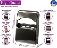 Load image into Gallery viewer, Go!Hygiene™ Chrome Dispenser for Disposable Paper Toilet Seat Covers with 1 Refill Pack included