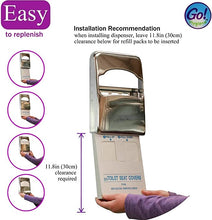 Load image into Gallery viewer, Go!Hygiene™ Chrome Dispenser for Disposable Paper Toilet Seat Covers with 1 Refill Pack included