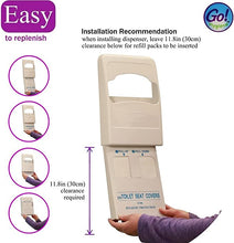 Load image into Gallery viewer, Go!Hygiene™ Cream Dispenser for Disposable Paper Toilet Seat Covers with 1 Refill Pack included