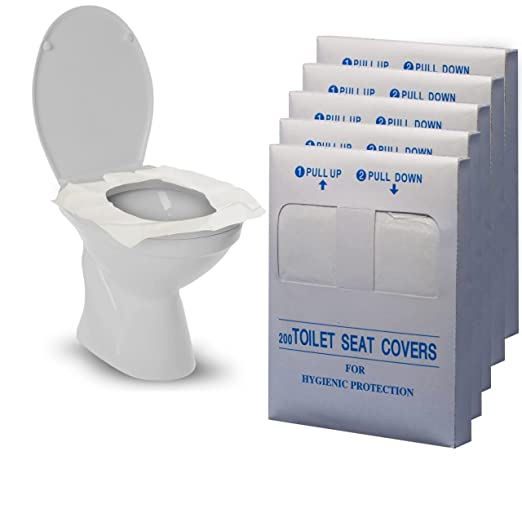 GoHygiene 5 x Refill Packs for Wall Dispenser 1000 Paper Toilet Seat Covers