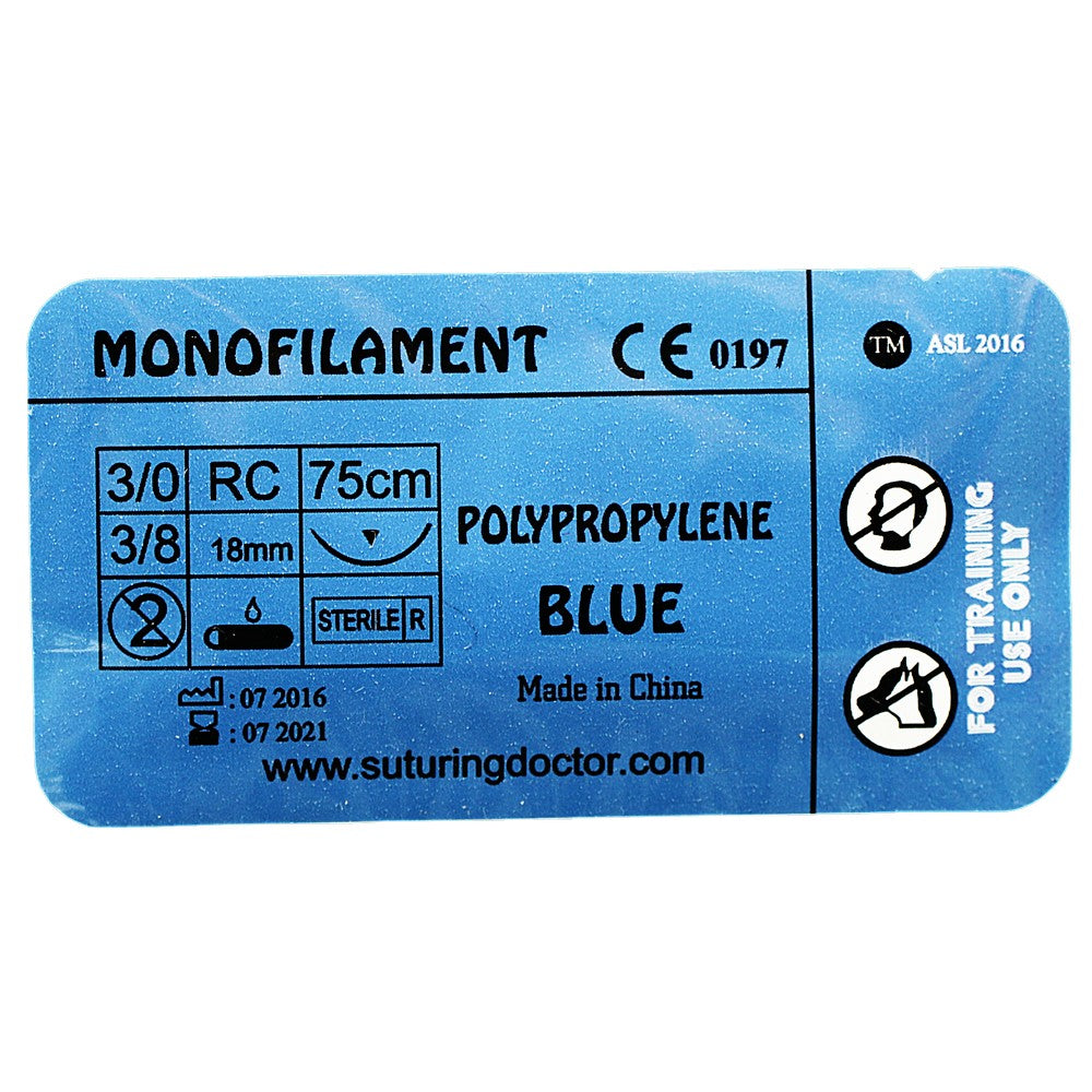 Suturing Doctor™ Polypropylene Blue Monofilament Training Sutures