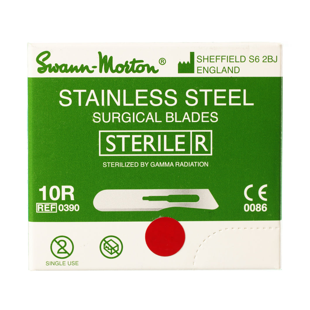 Swann Morton No.10R Stainless Steel Sterile Blade Ultra Slim Dermaplaning/ Podiatry (Choose Quantity)