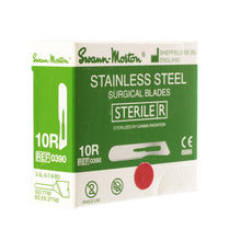 Load image into Gallery viewer, Swann Morton No.10R Stainless Steel Sterile Blade Ultra Slim Dermaplaning/ Podiatry (Choose Quantity)
