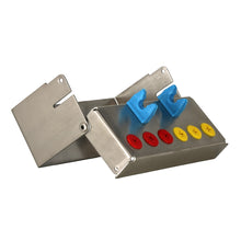 Load image into Gallery viewer, Aphelion Dental Implant Instrument Organiser Box - 6 Holes: Red x 3 Yellow x 3 Silicone Plug-ins

