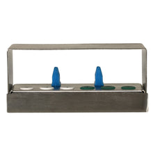 Load image into Gallery viewer, Aphelion Dental Implant Instrument Organiser Box - 6 Holes: White x 3 Green x 3 Silicone Plug-ins
