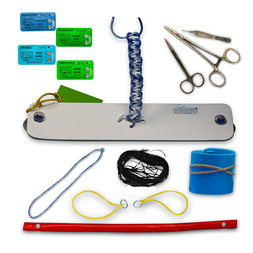 BAYTIZ  Kit de Suture - Pavé de Peau Artificielle + Outils de Chirurgie +  Trousse - Entrainement