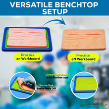 Load image into Gallery viewer, Suture Practice Kit by SurgicalSim® with Workstation and Tool Kit
