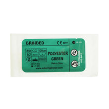 Load image into Gallery viewer, Suturing Doctor™ 3-0 POLYESTER BRAIDED GREEN Training Suture - 1 Pack

