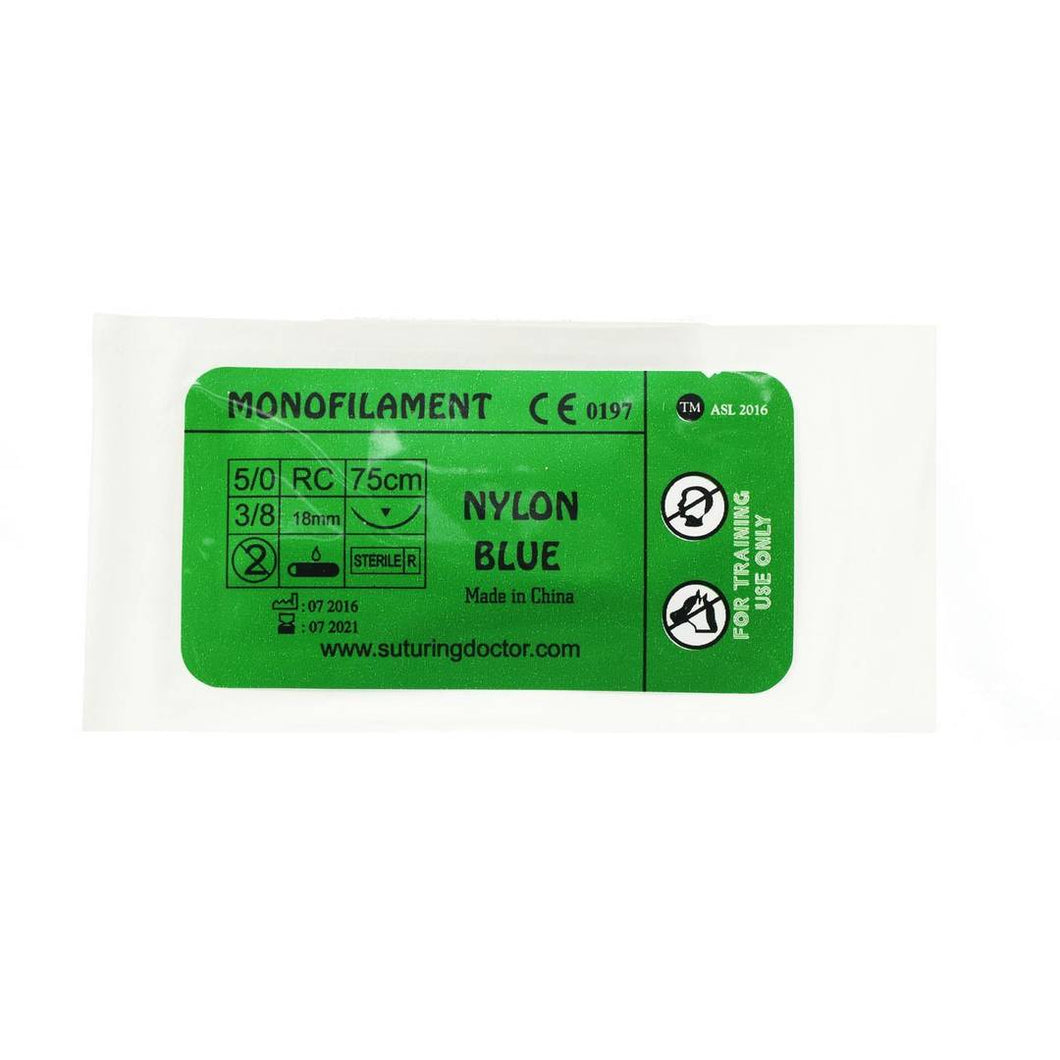 Suturing Doctor™ 5-0 NYLON BLUE Training Sutures - 20 Pack