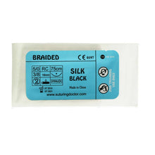 Load image into Gallery viewer, Suturing Doctor™ 5-0 SILK BRAIDED BLACK Training Suture - 1 Pack
