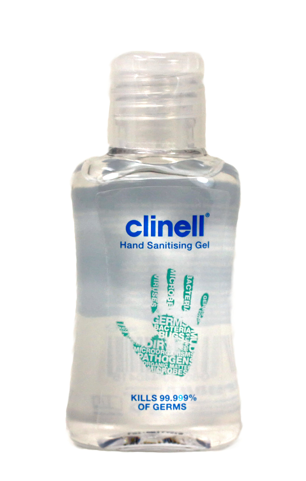 96 Pack Clinell Hand Sanitising Gel,50ml Bottle, Flip Top Dispenser Lid, Travel Size - EXPIRY 120622