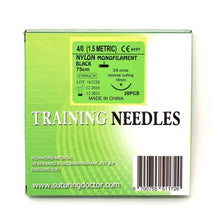Load image into Gallery viewer, Suturing Doctor™ 4-0 NYLON BLACK Training Sutures - 20 Pack
