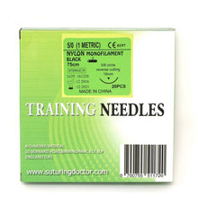 Load image into Gallery viewer, Suturing Doctor™ 5-0 NYLON BLACK Training Sutures - 20 Pack
