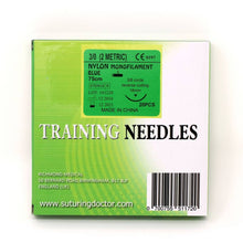 Load image into Gallery viewer, Suturing Doctor™ 3-0 NYLON BLUE Training Sutures - 20 Pack
