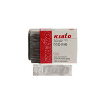 Load image into Gallery viewer, KIATO No.10A STERILE SWISS Carbon Steel Straight Pointed Tip Cutting Edge Ultra Thin Sharp Surgical Scalpel Blades Individually Wrapped in Foils High Quality Disposable 100-count Box Long Expiry Date
