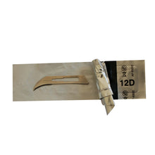 Load image into Gallery viewer, KIATO No.12D STERILE SWISS Stainless Steel Crescent Shape Cutting Edge Ultra Thin Sharp Surgical Scalpel Blades Individually Wrapped in Foils High Quality Disposable 100-count Box Long Expiry Date
