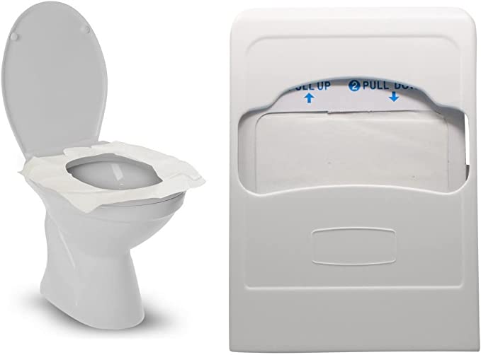 GoHygiene Cream Dispenser for Disposable Paper Toilet Seat Covers 1 Refill Pack